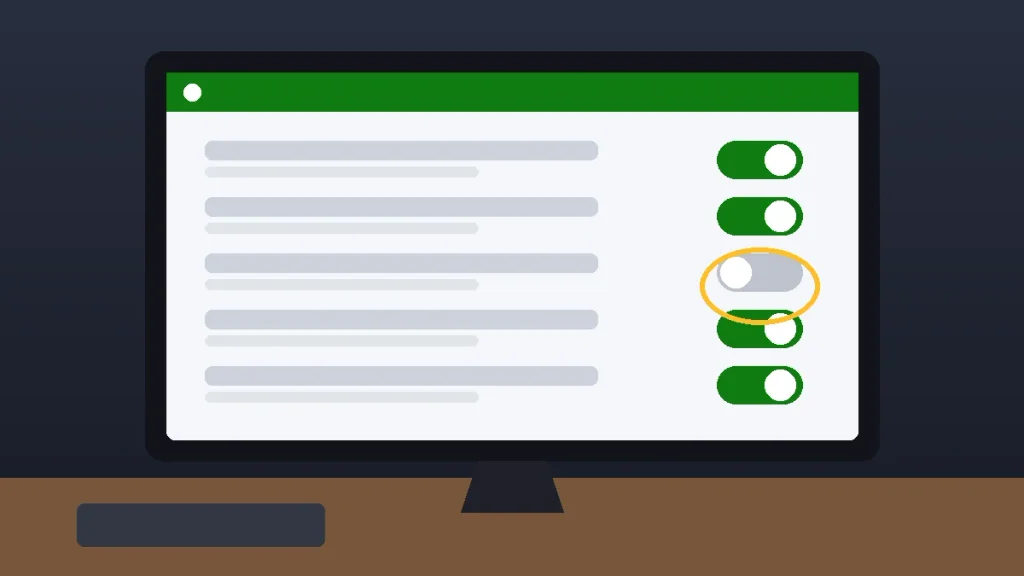 Computer screen with Xbox privacy toggles, one switched off, the setting that fixes Minecraft multiplayer not working